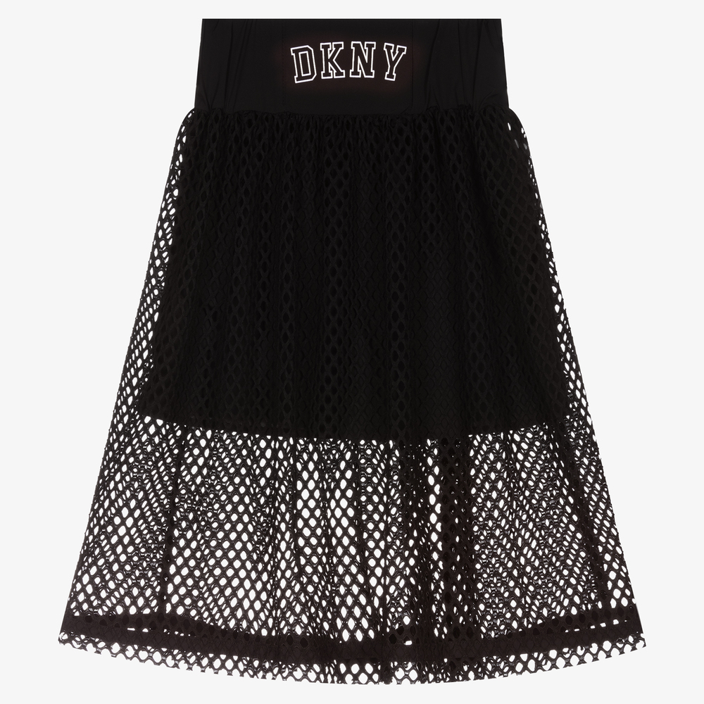 DKNY - Schwarzer Teen Mesh-Rock (M) | Childrensalon