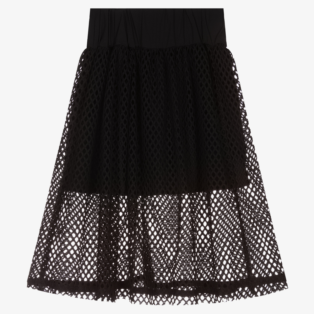 DKNY-Teen Girls Black Mesh Skirt | Childrensalon Outlet