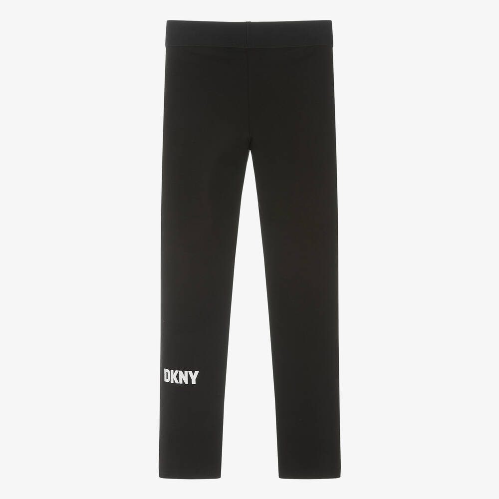DKNY-Teen Girls Black Organic Cotton Leggings | Childrensalon Outlet