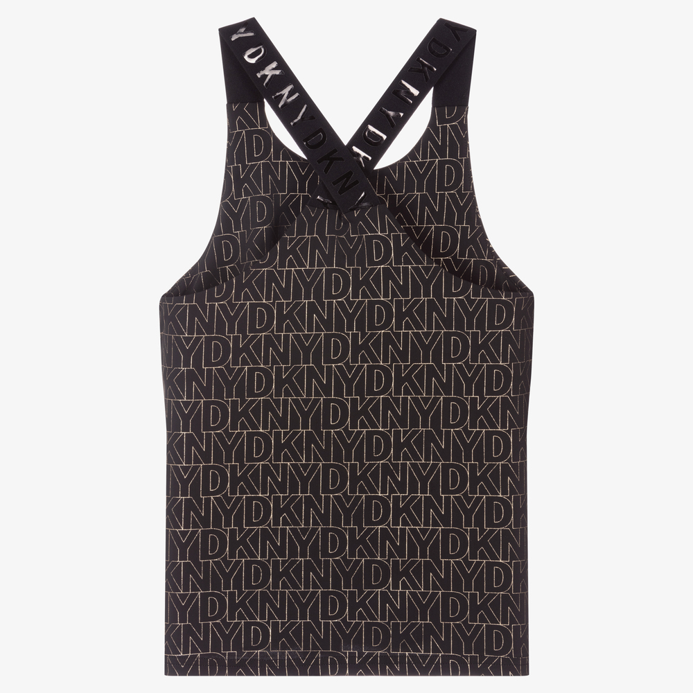 DKNY-Teen Girls Black Sports Top | Childrensalon Outlet