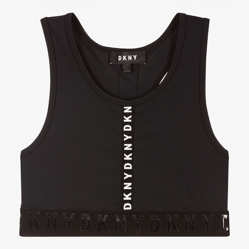 DKNY - Teen Girls Black Sports Top | Childrensalon