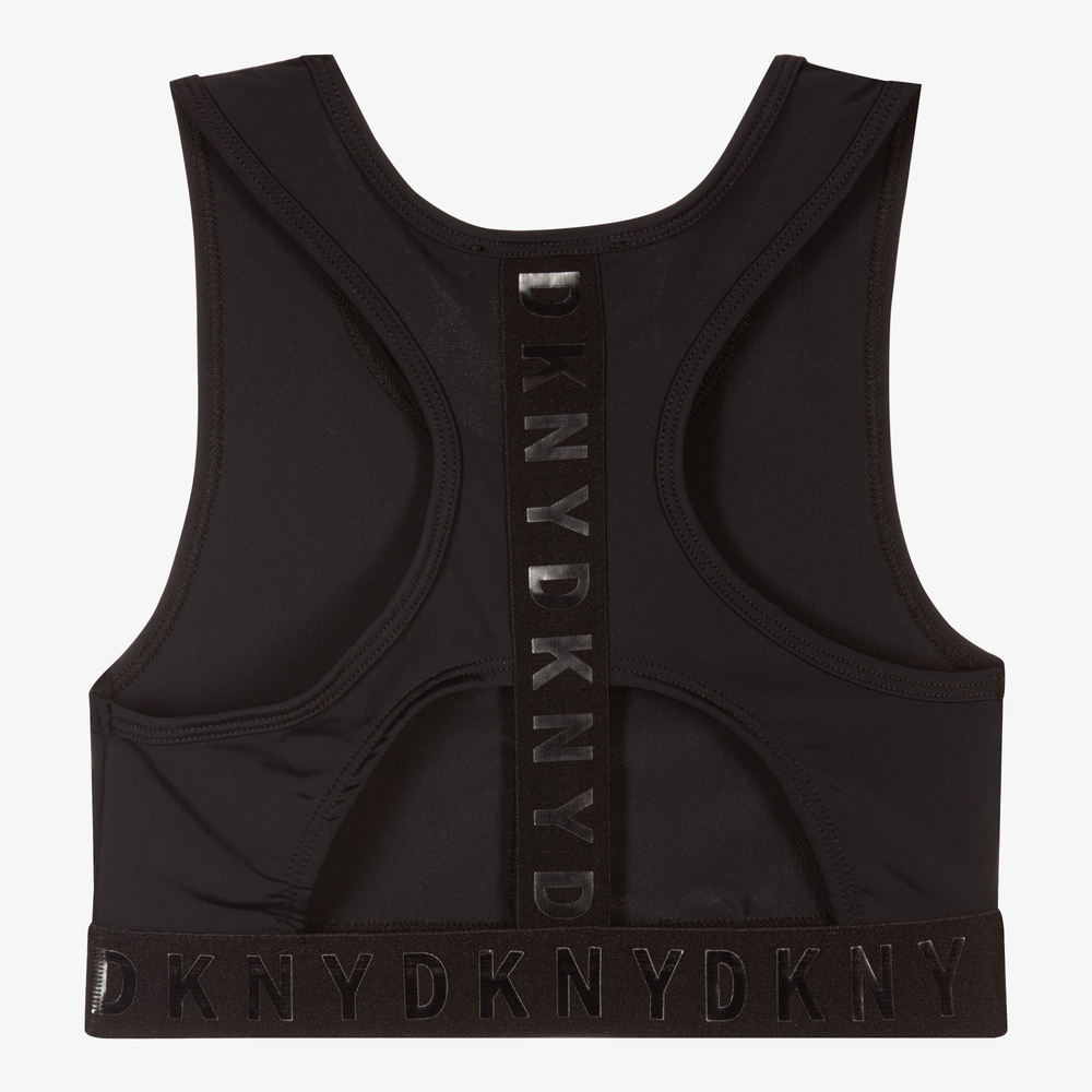 DKNY-Teen Girls Black Sports Top | Childrensalon Outlet