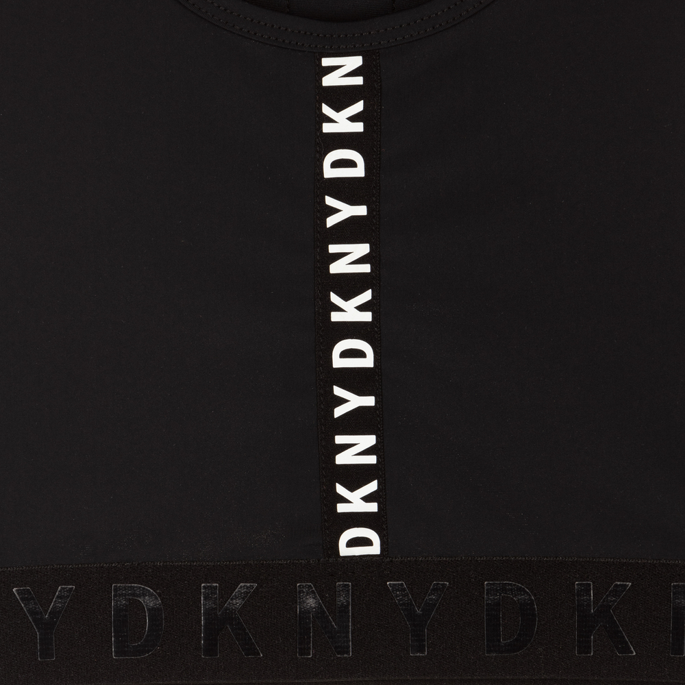 DKNY-Teen Girls Black Sports Top | Childrensalon Outlet