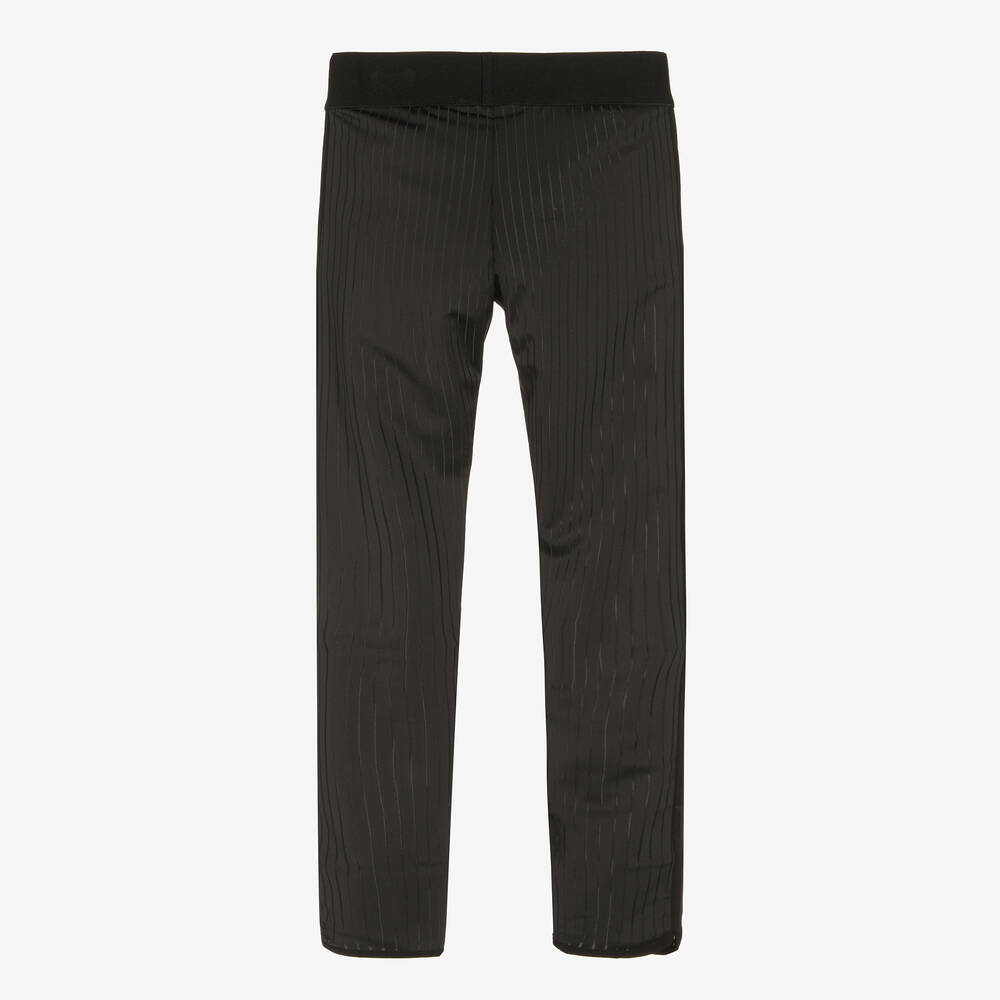DKNY-Teen Girls Black Stripe Logo Leggings | Childrensalon Outlet