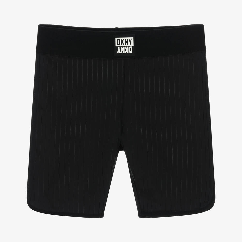 DKNY - Teen Girls Black Stripe Logo Shorts | Childrensalon