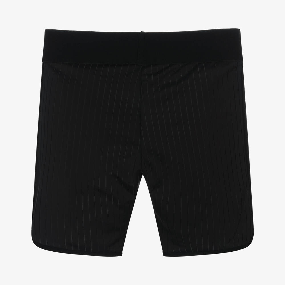 DKNY-Teen Girls Black Stripe Logo Shorts | Childrensalon Outlet
