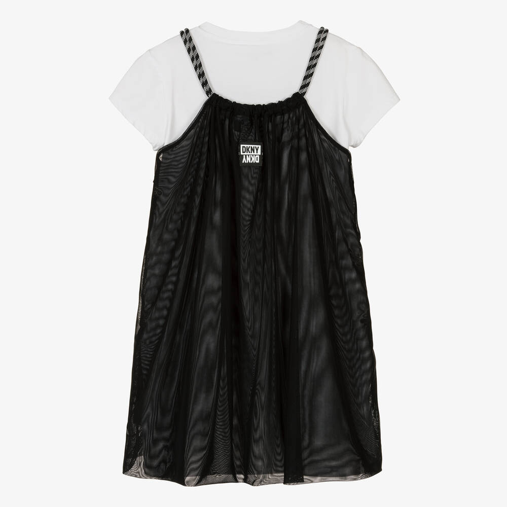 DKNY-Черно-белое платье 2-в-1 | Childrensalon Outlet