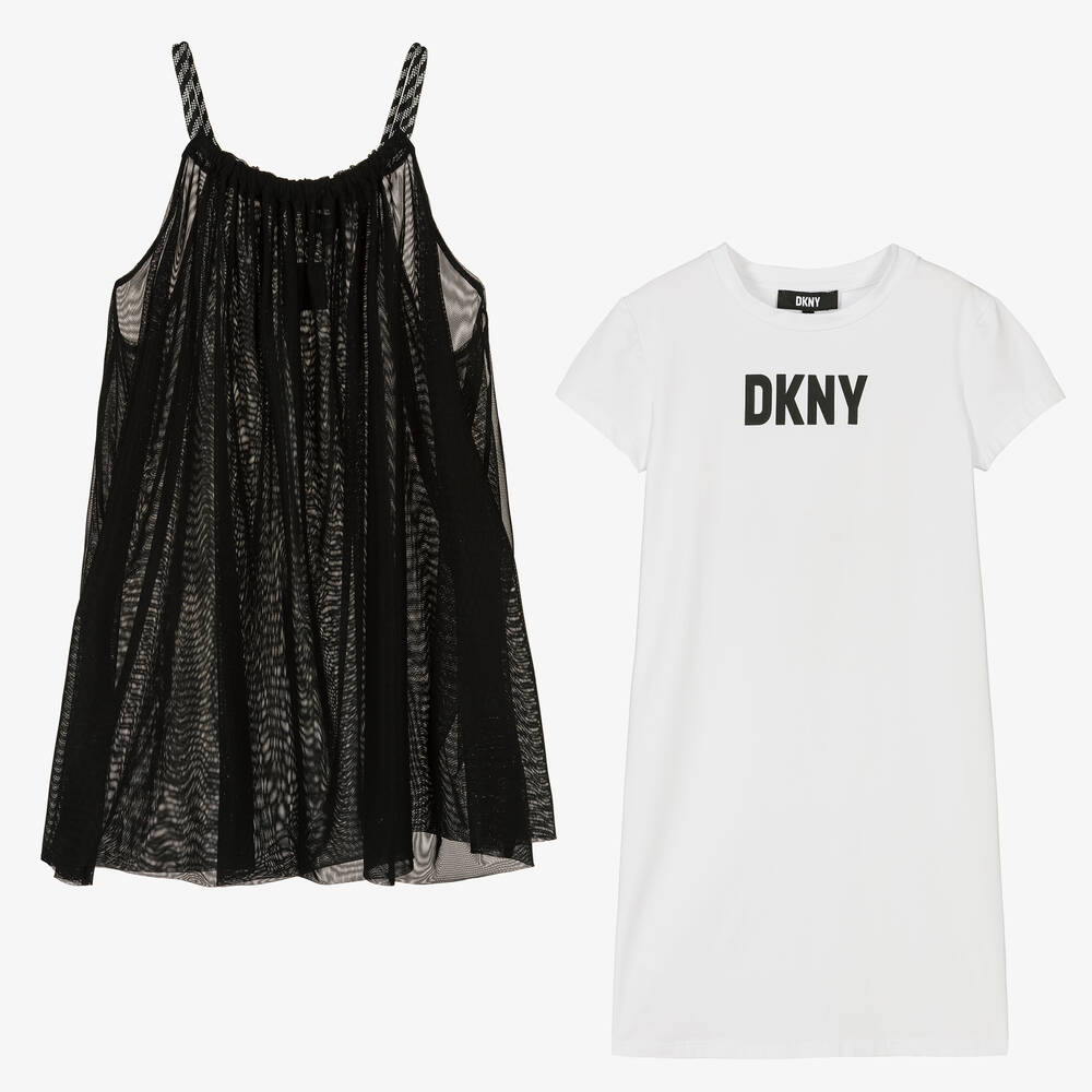 Dkny black white dress best sale