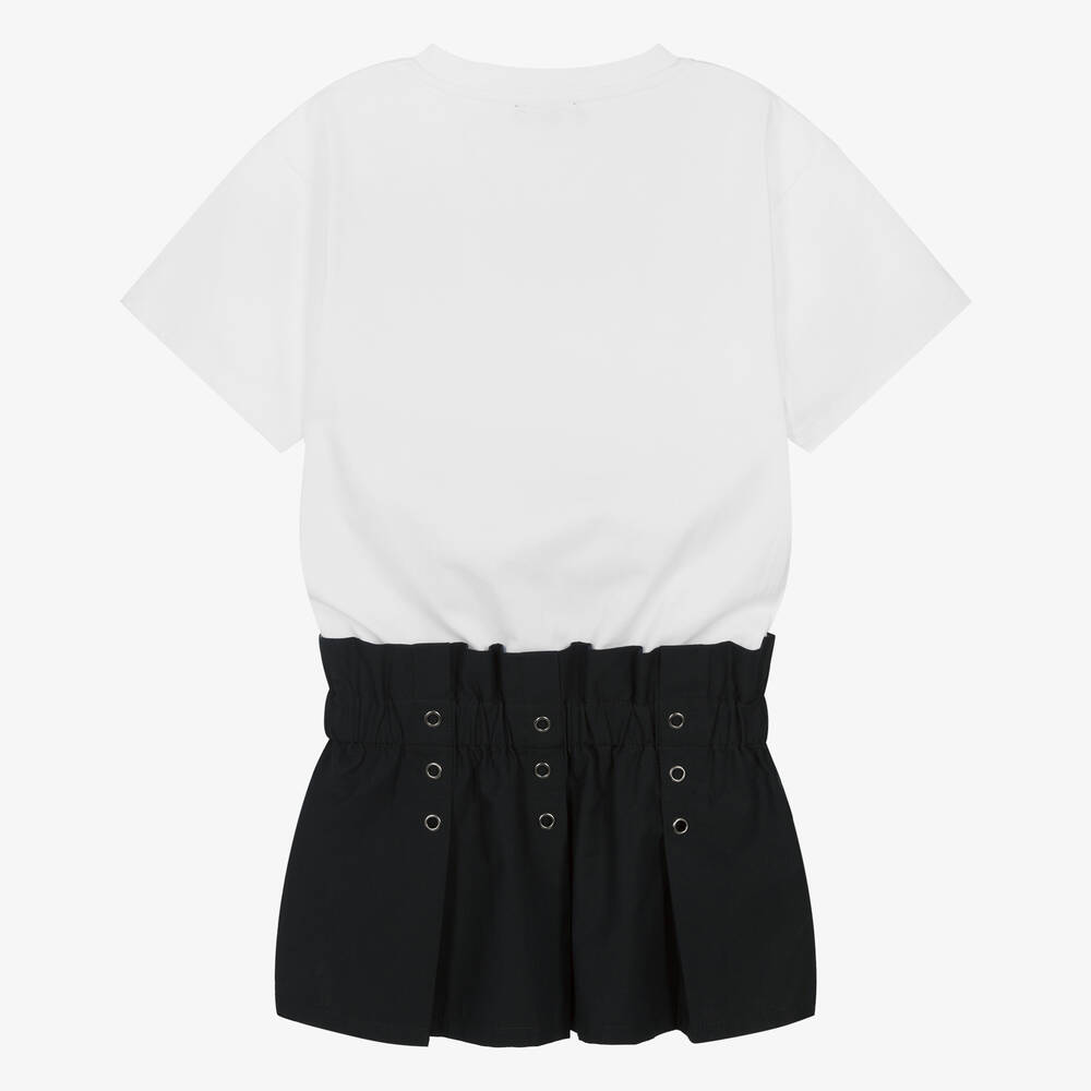 DKNY-Teen Girls Black & White Cotton Dress | Childrensalon Outlet