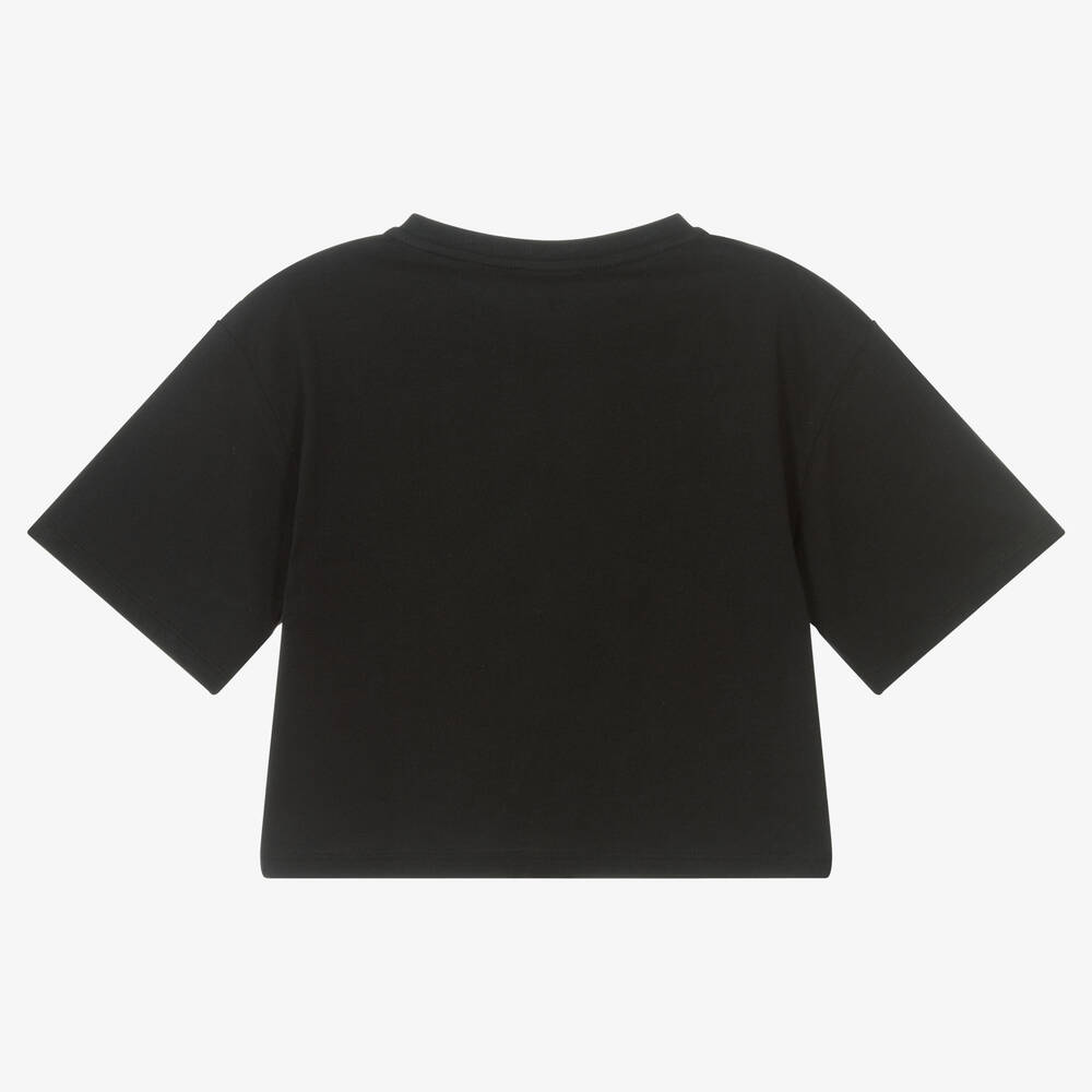 DKNY-Teen Girls Black & White Logo T-Shirt | Childrensalon Outlet