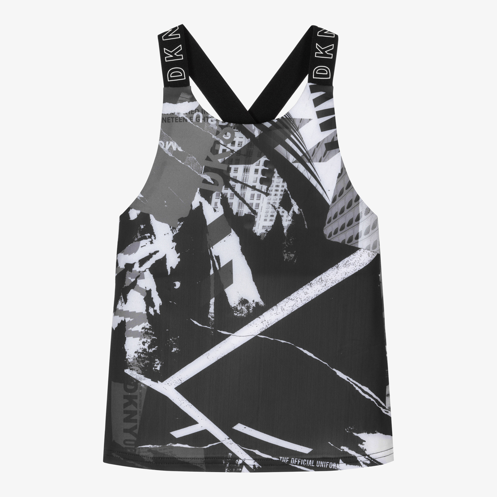 DKNY - Teen Girls Black & White Vest | Childrensalon