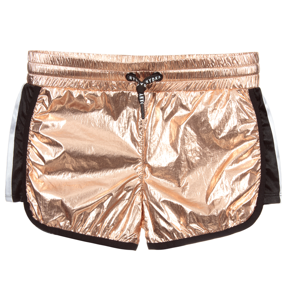Rose gold metallic best sale shorts