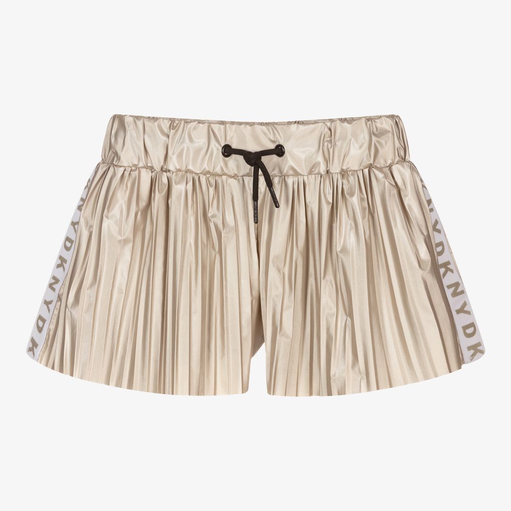 DKNY - Teen Girls Gold Logo Shorts | Childrensalon