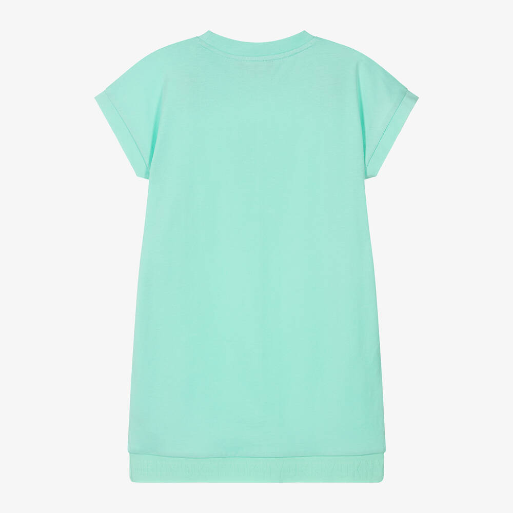 Green t shirt dress girls discount