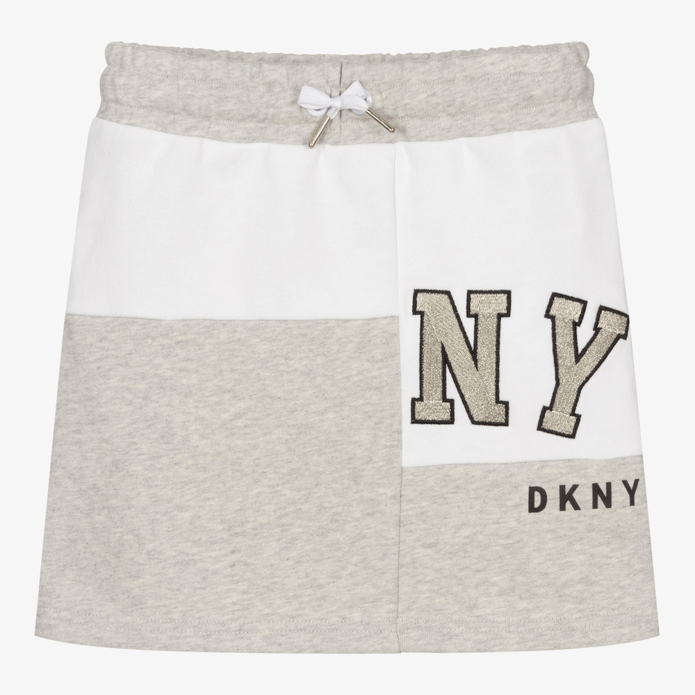 DKNY - Teen Girls Grey Logo Skirt | Childrensalon