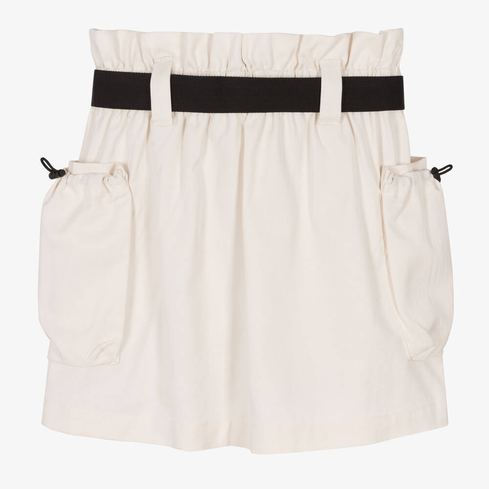 DKNY-Кремовая юбка из хлопкового твила | Childrensalon Outlet