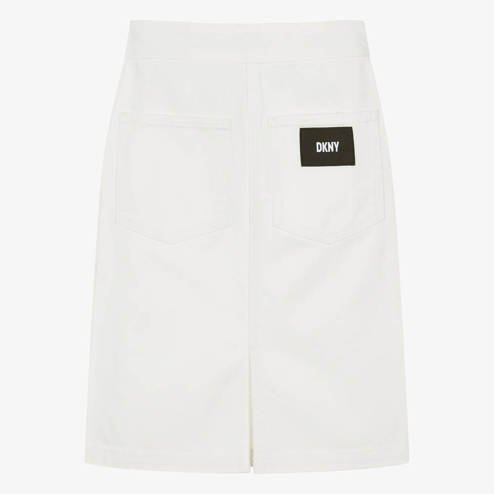 DKNY-Teen Girls Ivory Denim Skirt | Childrensalon Outlet