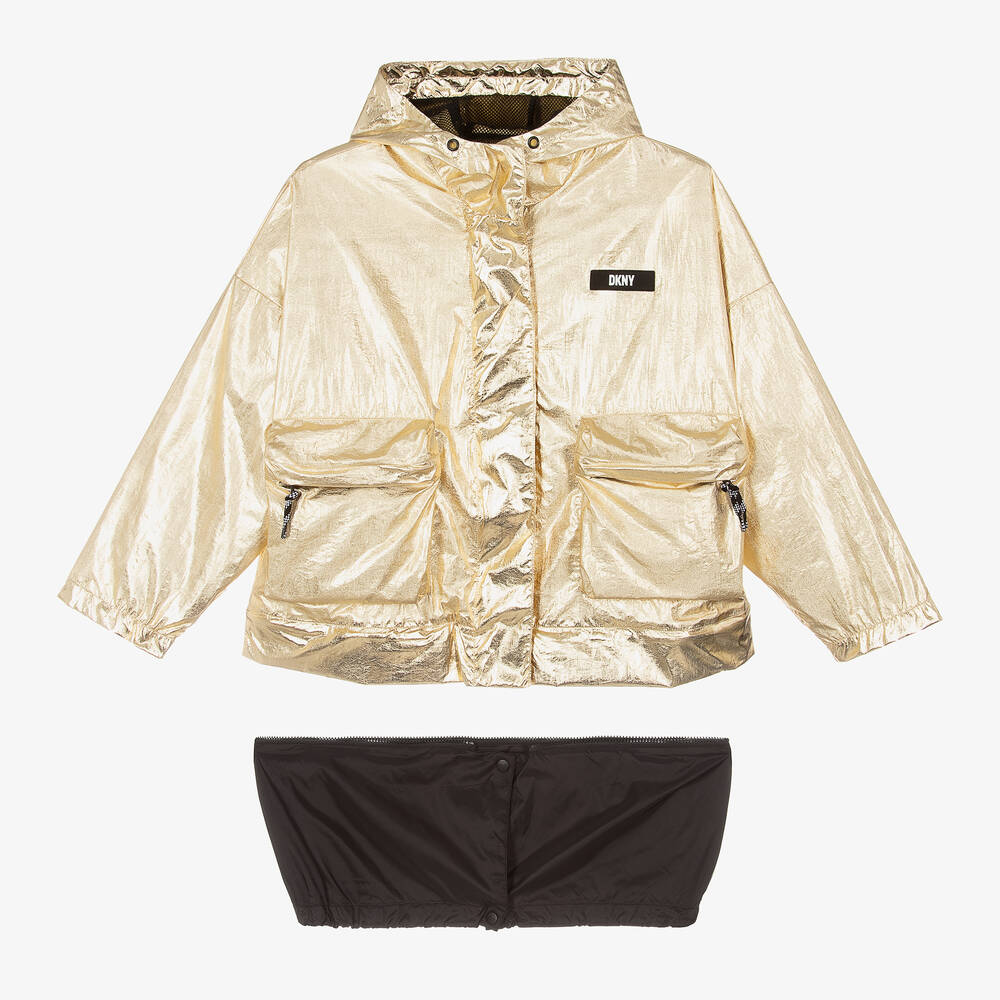 DKNY-Teen Girls Metallic Gold Jacket | Childrensalon Outlet