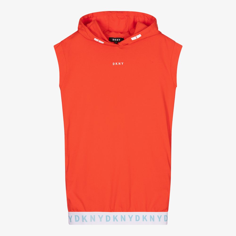 DKNY-Teen Girls Orange Cotton Dress | Childrensalon Outlet