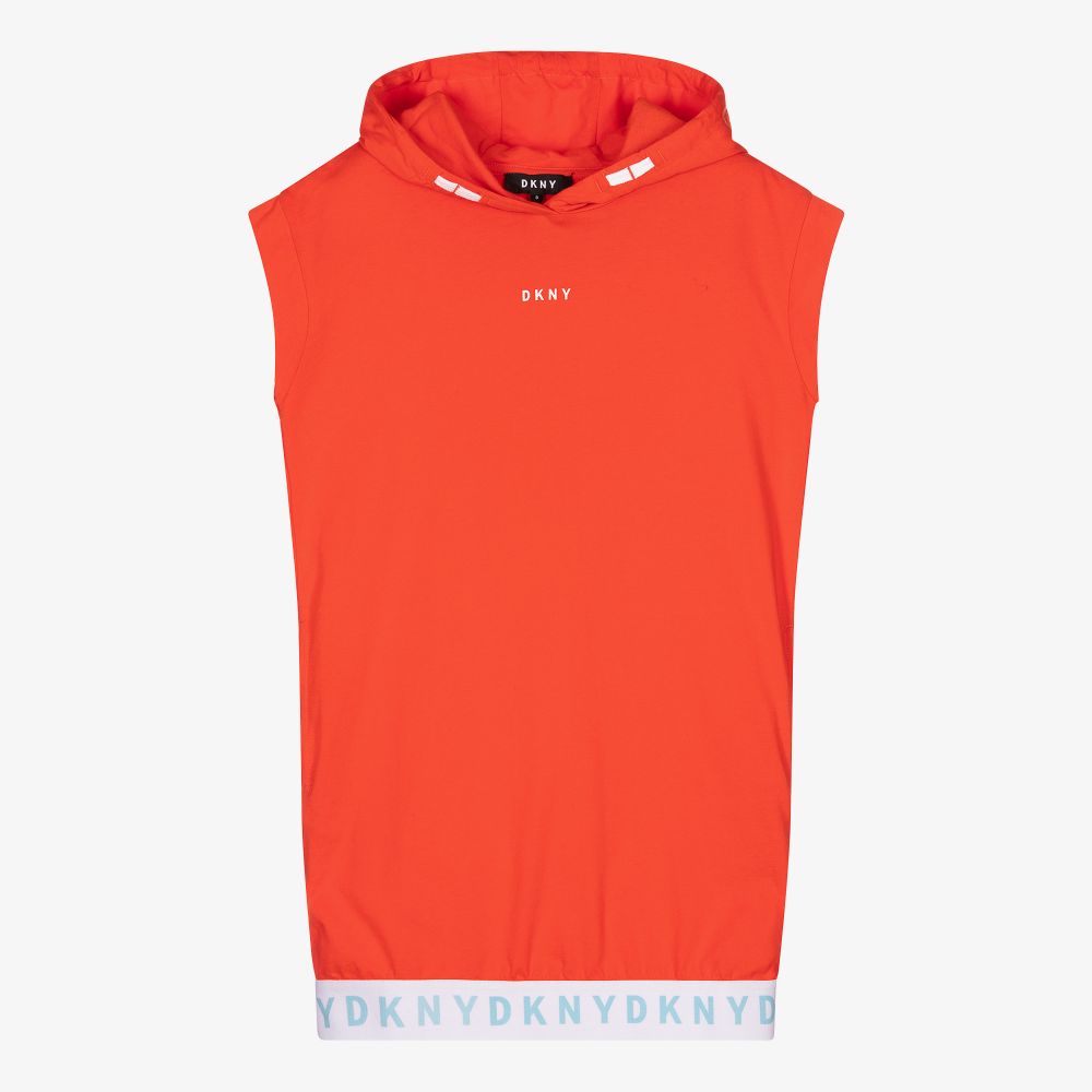 DKNY - Teen Girls Orange Cotton Dress | Childrensalon