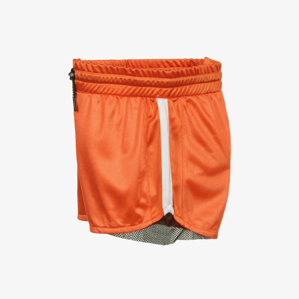 DKNY-Teen Girls Orange Logo Shorts | Childrensalon Outlet