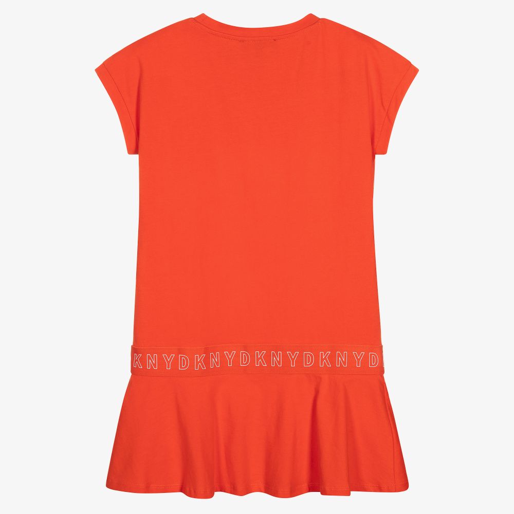 DKNY-Teen Girls Orange Peplum Dress | Childrensalon Outlet