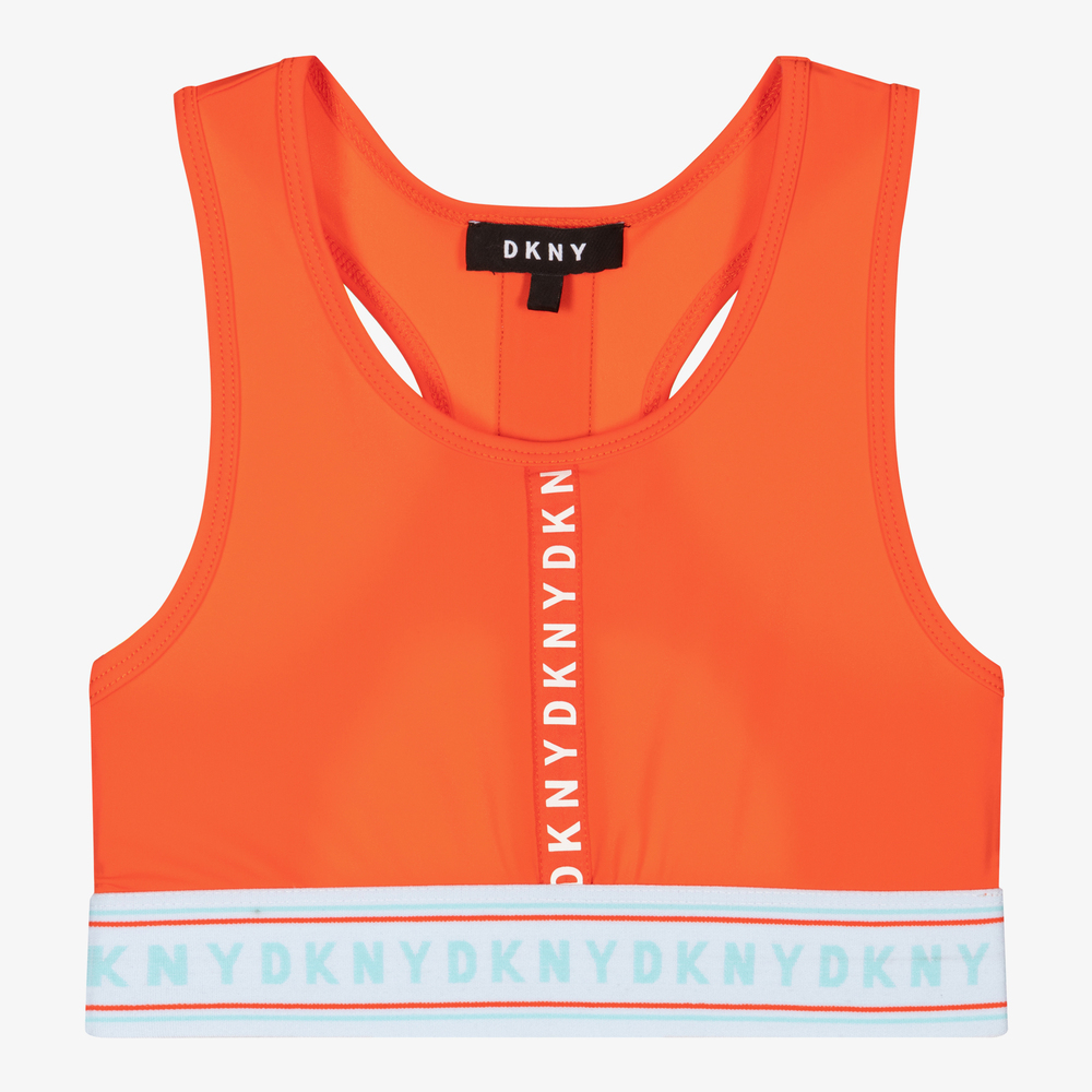 DKNY - Оранжевый спортивный топ для девочек-подростков | Childrensalon