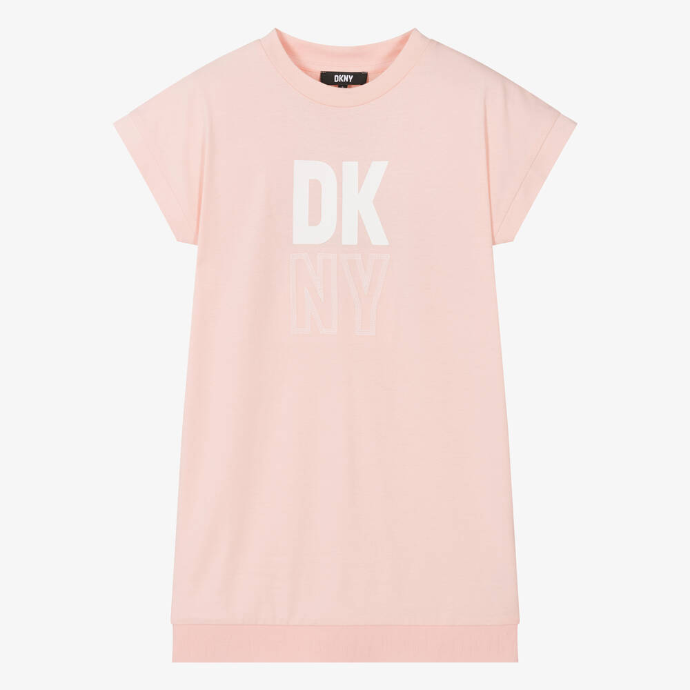 DKNY-Teen Girls Pink Cotton T-Shirt Dress | Childrensalon Outlet