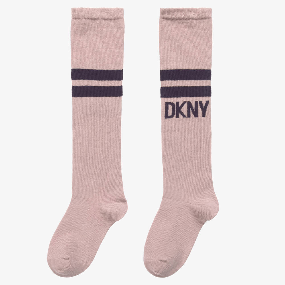 DKNY-Teen Girls Pink Knee High Cotton Socks | Childrensalon Outlet