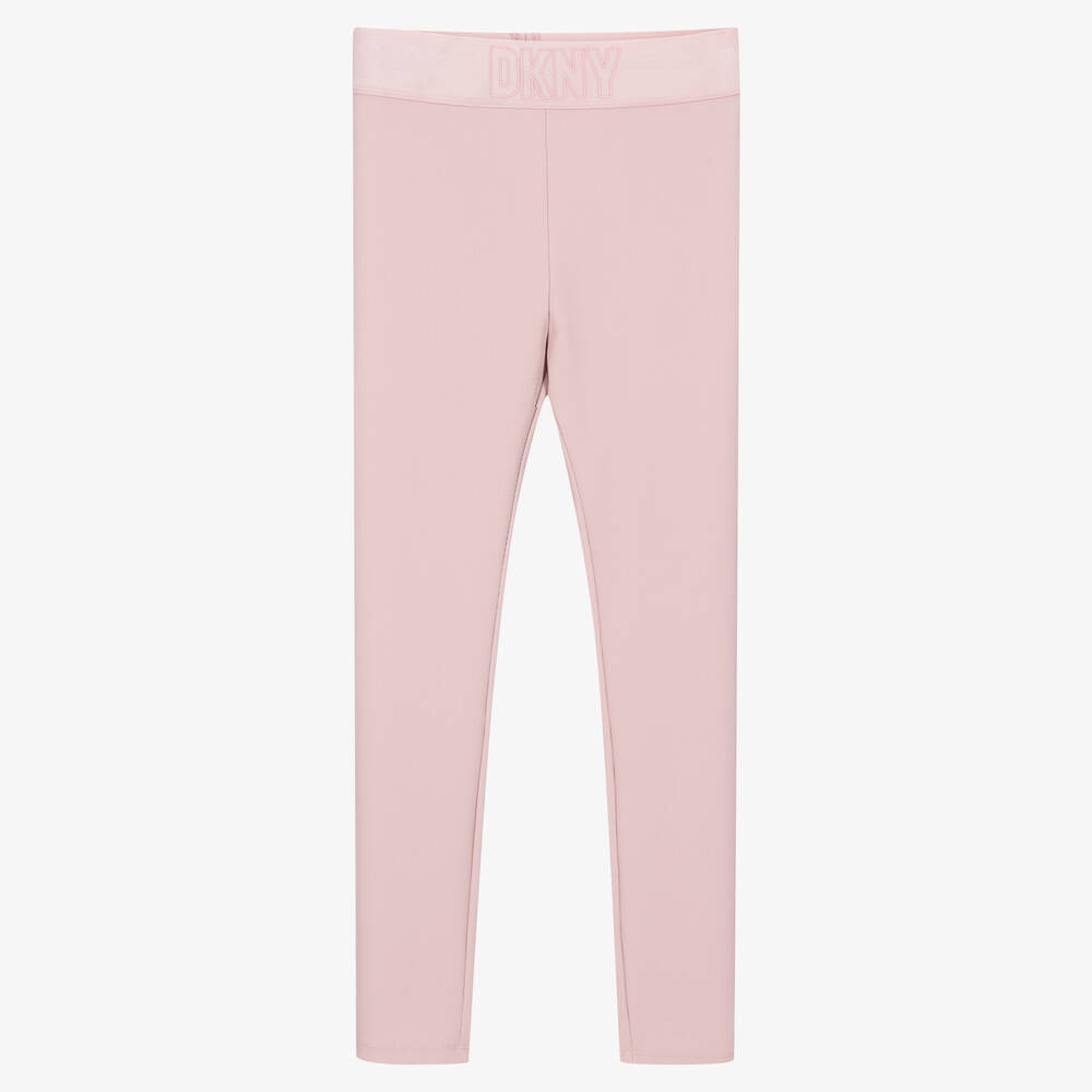 DKNY - Teen Girls Pink Ribbed Leggings | Childrensalon