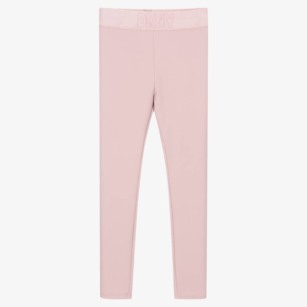 DKNY-Teen Girls Pink Ribbed Leggings | Childrensalon Outlet