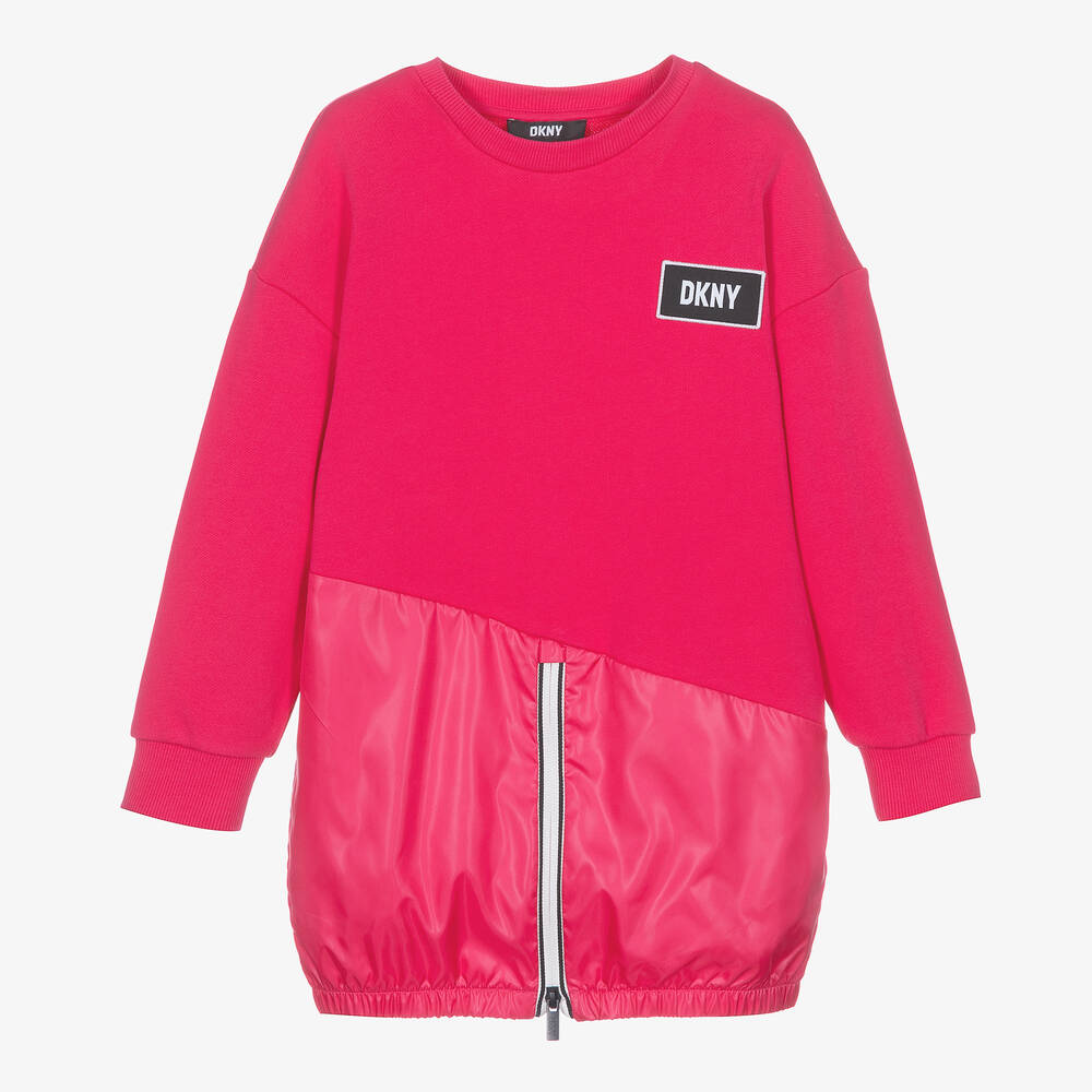 DKNY - Robe rose zippée Ado | Childrensalon