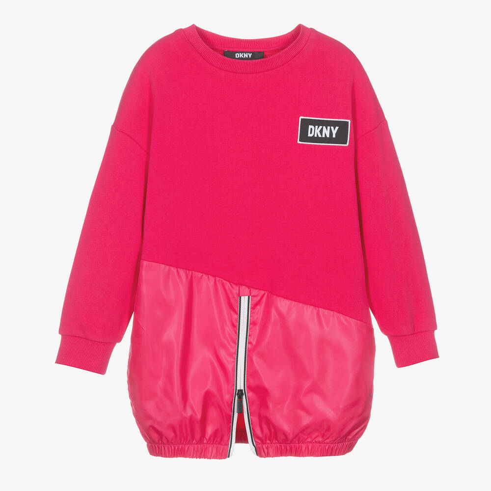 DKNY-Розовое платье на молнии для девочек-подростков | Childrensalon Outlet