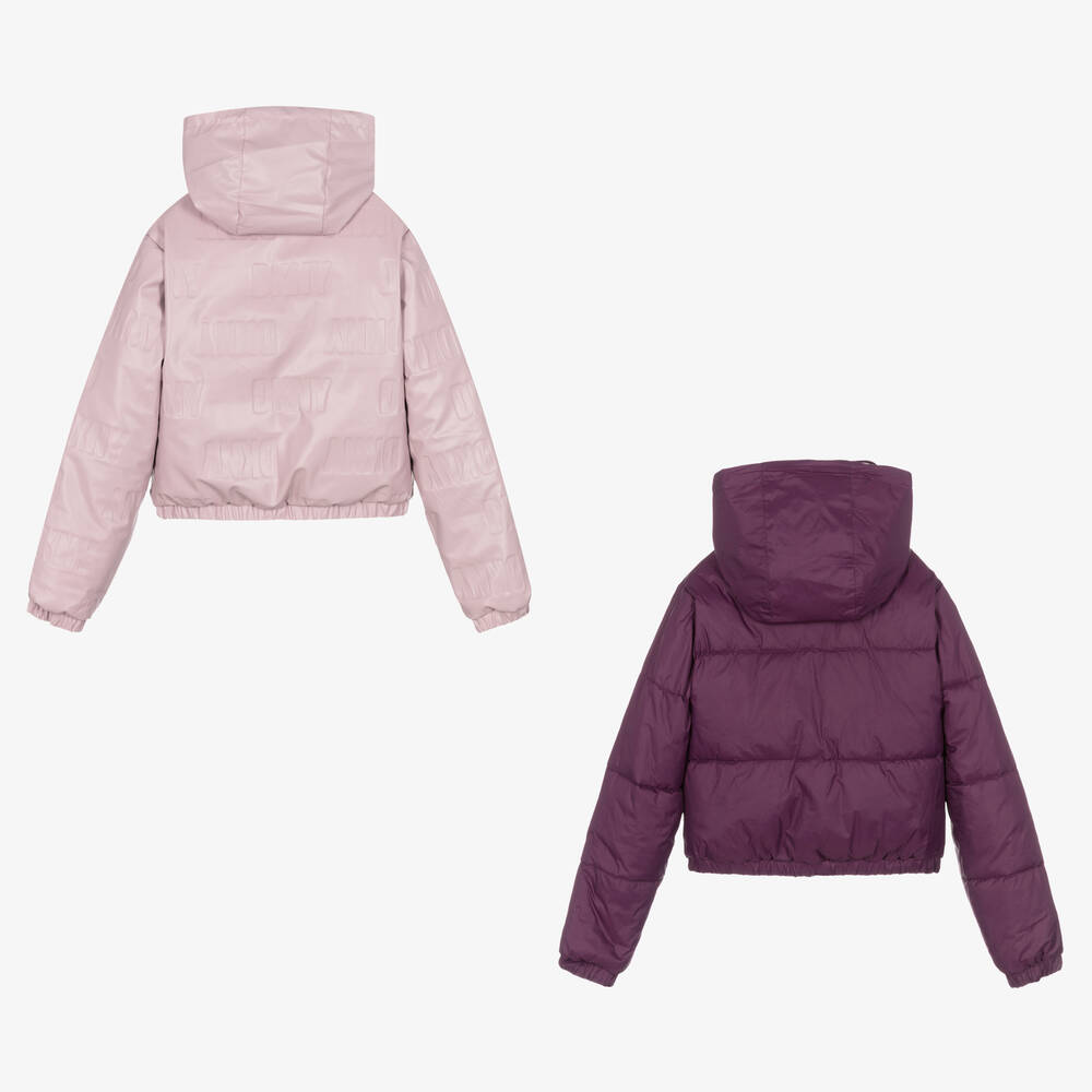DKNY-Фиолетовый двусторонний пуховик | Childrensalon Outlet