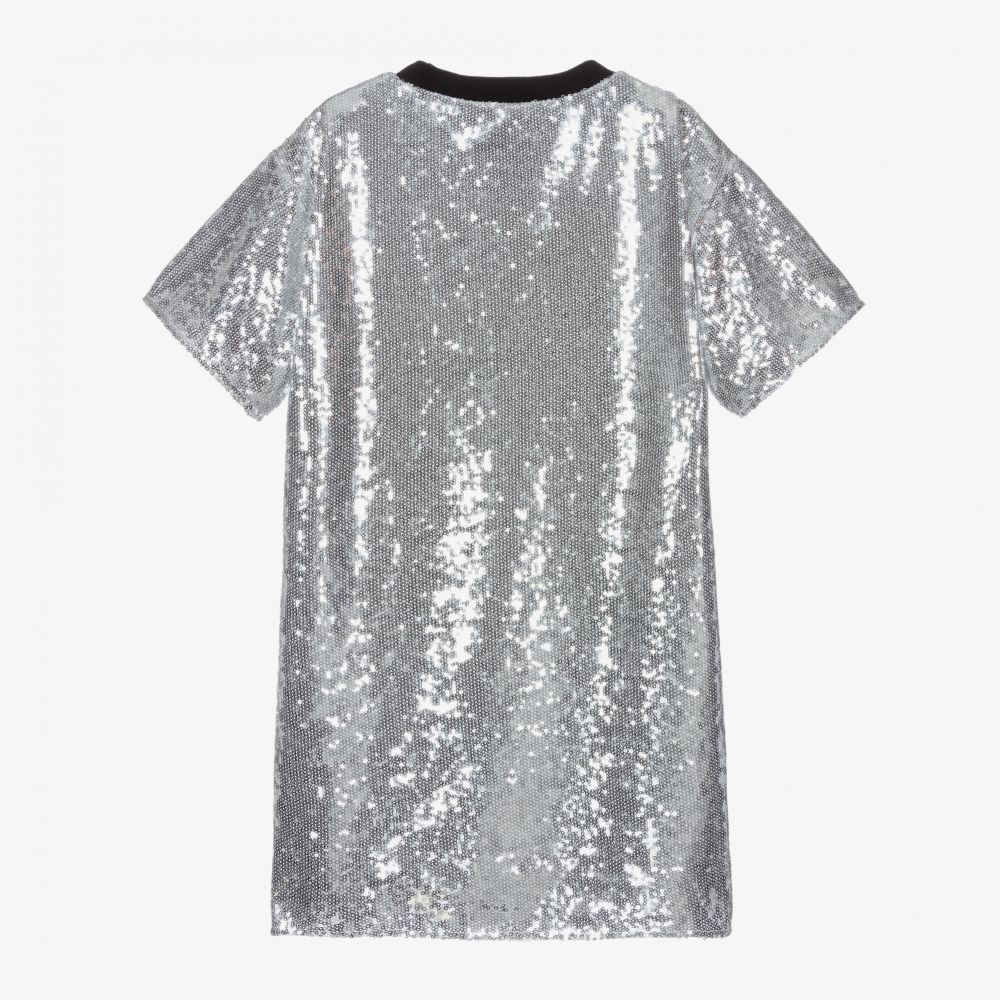 DKNY-Teen Girls Silver Sequin Dress | Childrensalon Outlet