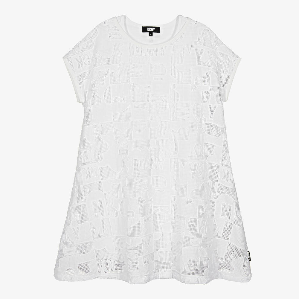 Dkny white lace dress store