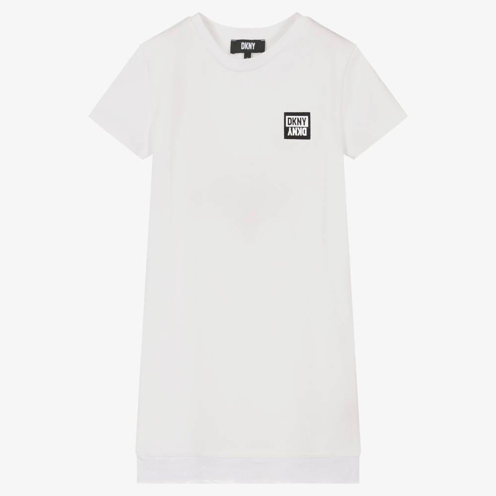 Girls white hot sale t shirt dress