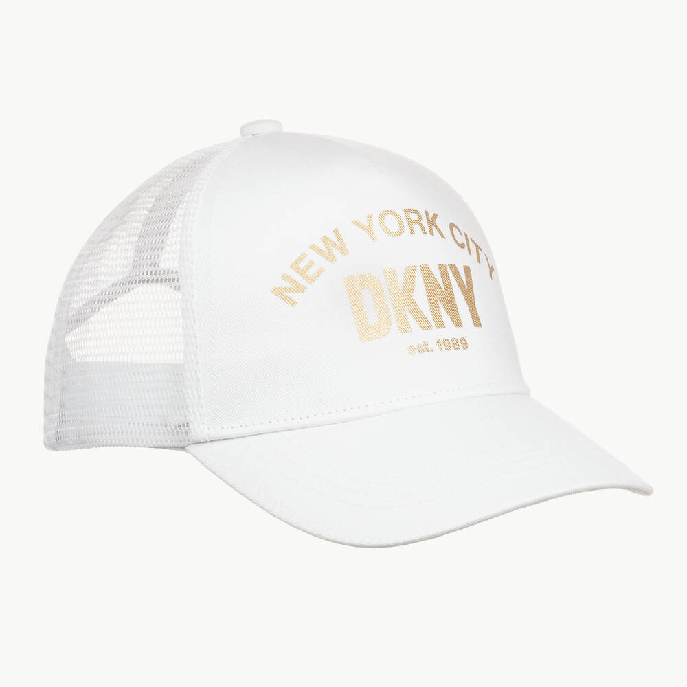 Teen Girls White Mesh New York City Cap