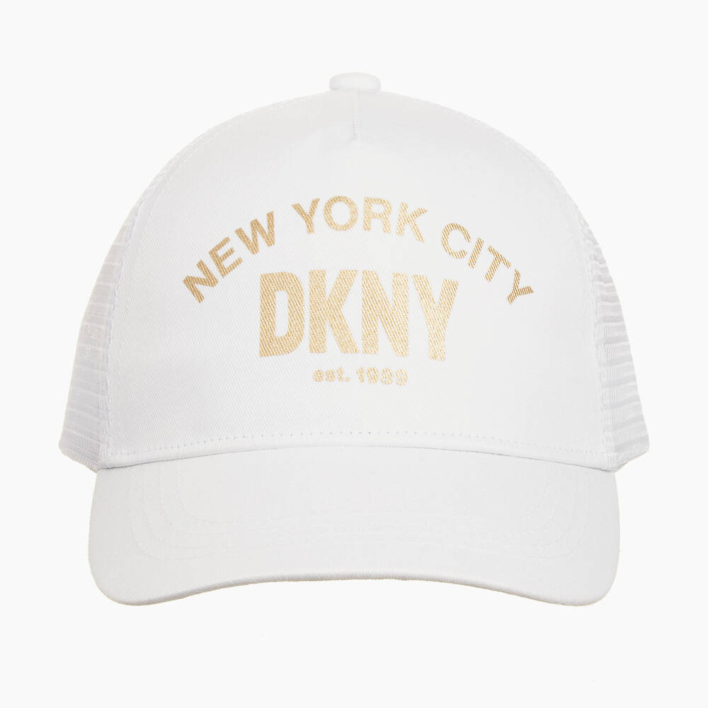 DKNY-Teen Girls White Mesh New York City Cap | Childrensalon Outlet