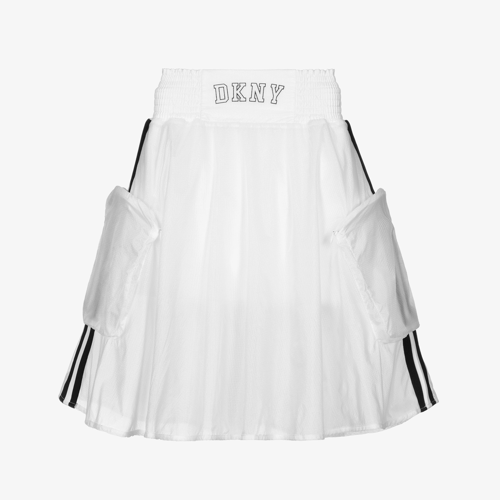 DKNY - تنورة تينز بناتي لون أبيض | Childrensalon