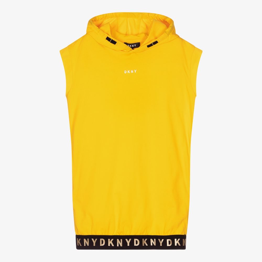 DKNY - Robe jaune en coton Ado | Childrensalon
