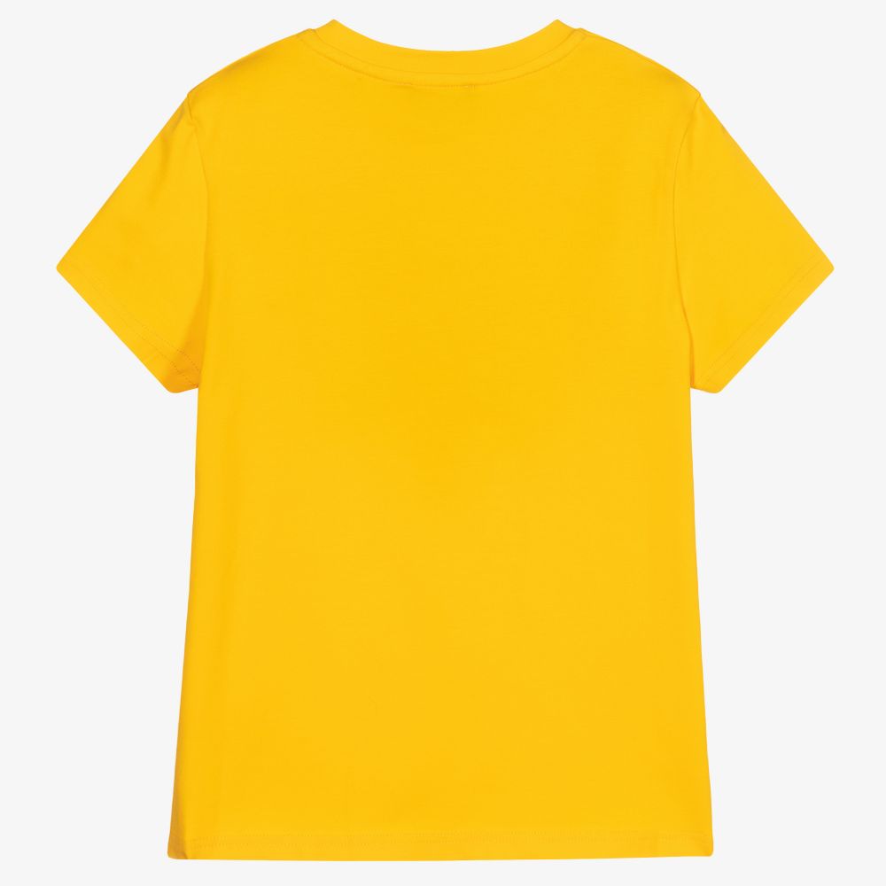 DKNY-Teen Girls Yellow Logo T-Shirt | Childrensalon Outlet
