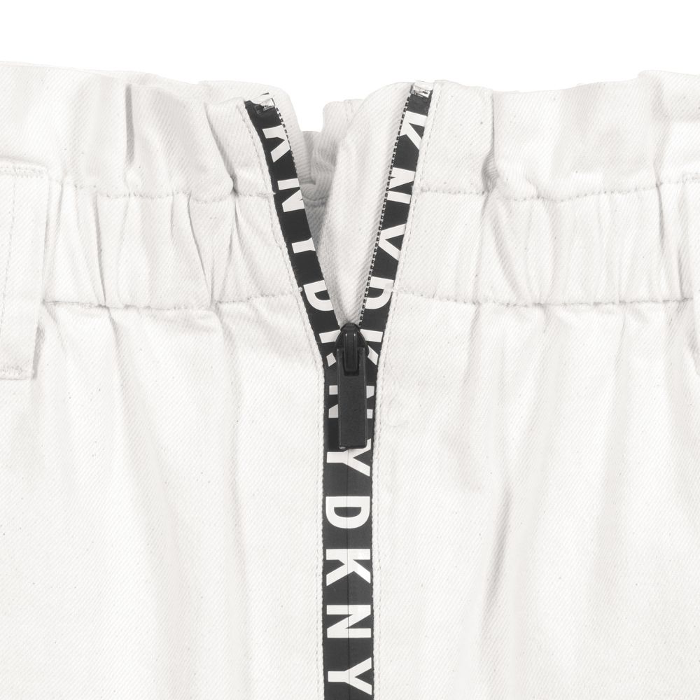 DKNY-Teen Ivory Logo Mini Skirt | Childrensalon Outlet