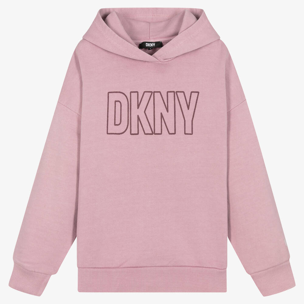 DKNY - توب هودي تينز قطن لون بنفسجي ليلكي | Childrensalon