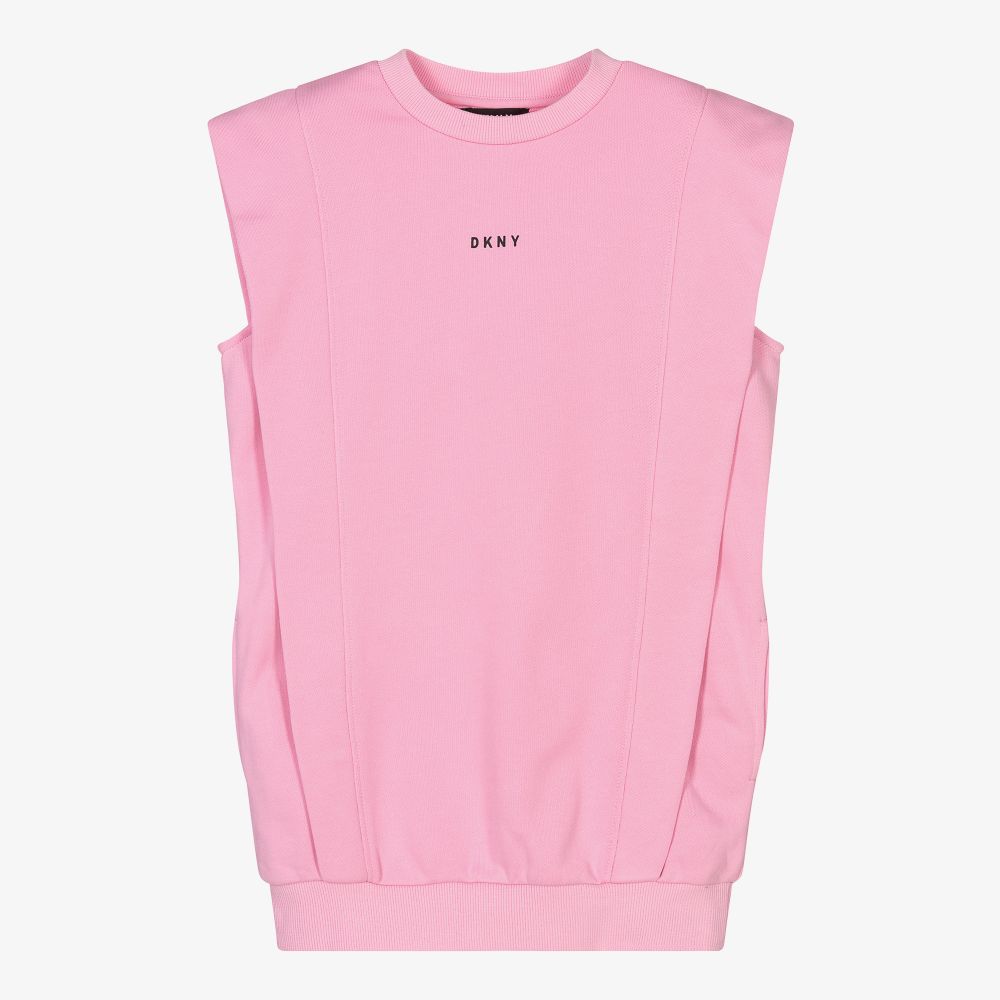 DKNY-Teen Pink Cotton Logo Dress | Childrensalon Outlet