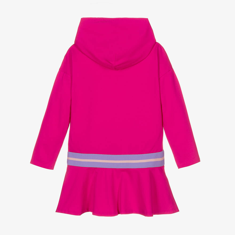 DKNY-Teen Pink Hooded Logo Dress | Childrensalon Outlet