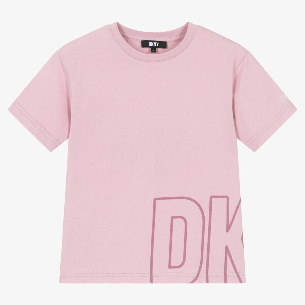 DKNY - T-shirt rose décontracté pour ado | Childrensalon