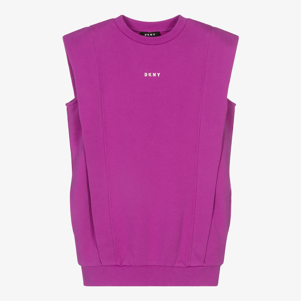 DKNY - Robe violette en coton Ado | Childrensalon