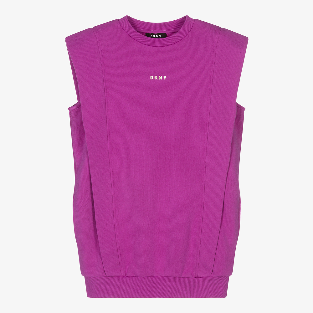 DKNY-Teen Purple Cotton Logo Dress | Childrensalon Outlet