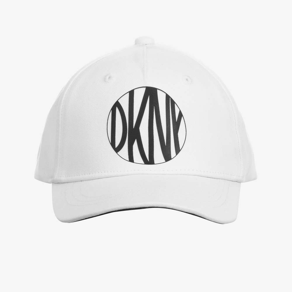 DKNY-Teen White Cotton Logo Cap | Childrensalon Outlet